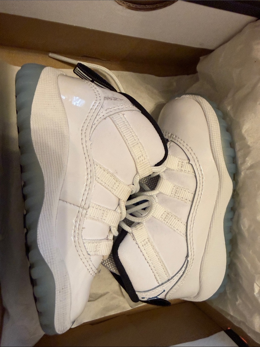 Jordan Kids White and Black High-Top Sneakers